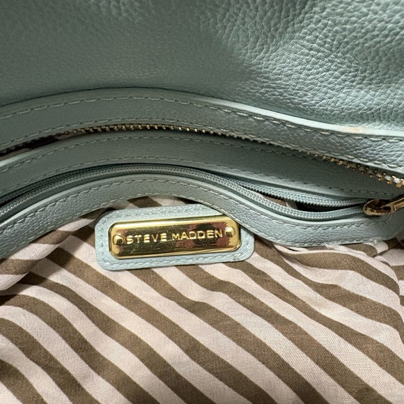Steve Madden Light Blue/Mint Shoulder Bag Purse with Gold Hardware - Picture 16 of 16